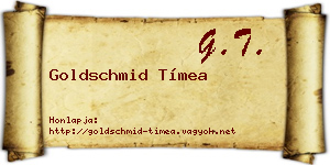 Goldschmid Tímea névjegykártya